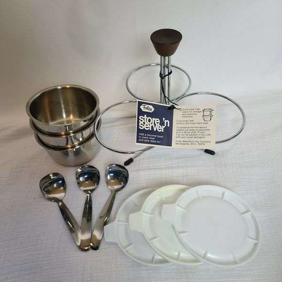 VTG MCM FOLEY STORE 'N SERVE - Picture 2 of 3